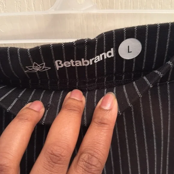 Betabrand Pinstripe Dress Pants Yoga Pants. Size large - Picture 3 of 7